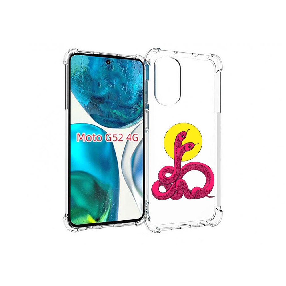 

Чехол MyPads двухголовая-змея для Motorola Moto G82 / Moto G52, Прозрачный, Tocco