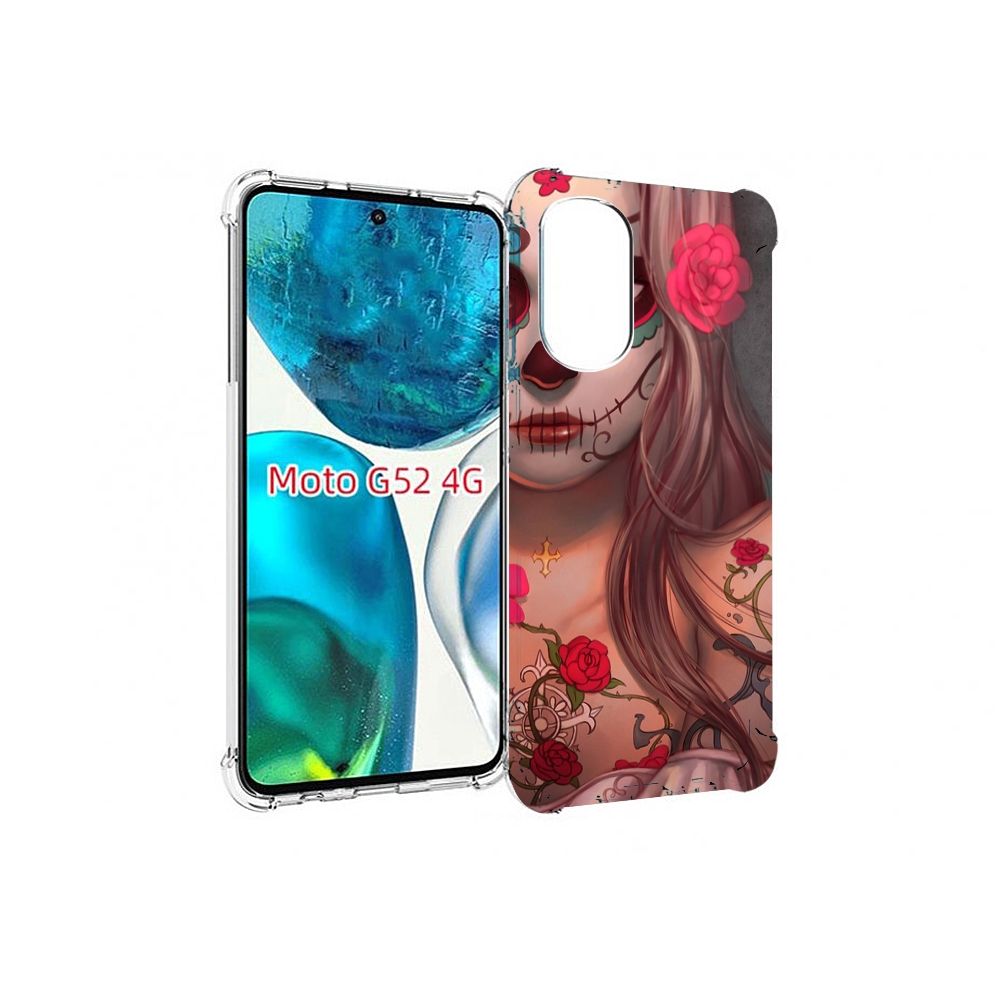 

Чехол MyPads девочка в рисунках для Motorola Moto G82 / Moto G52, Прозрачный, Tocco