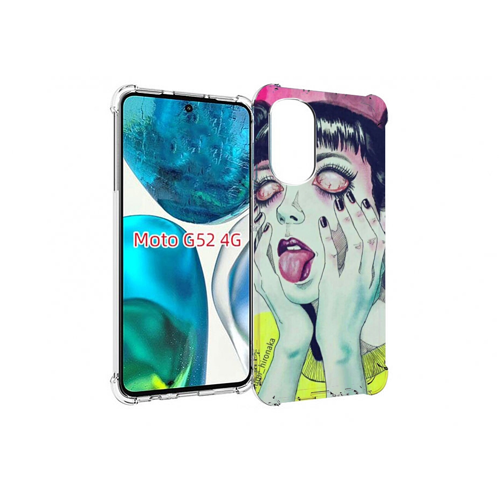 

Чехол MyPads девушка без зрачков для Motorola Moto G82 / Moto G52, Прозрачный, Tocco