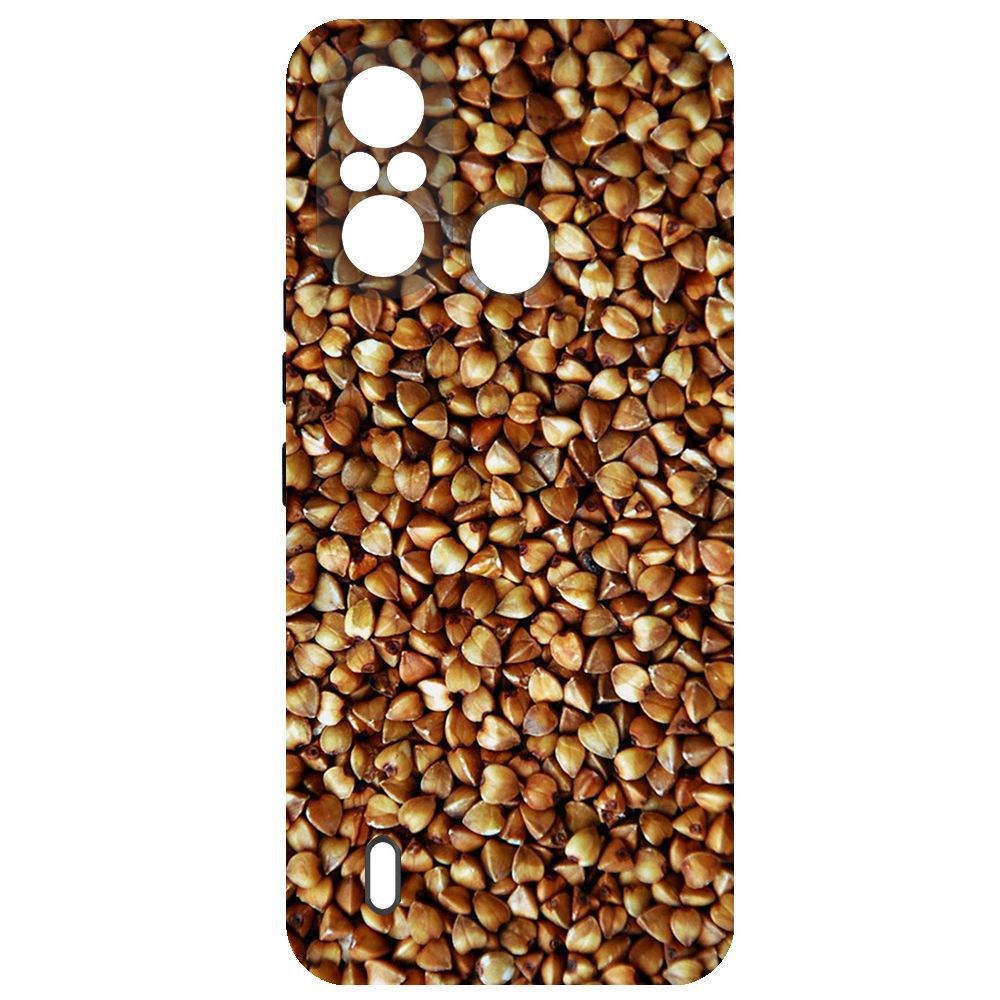 

Чехол-накладка Krutoff Soft Case Гречка для Itel A58, Черный