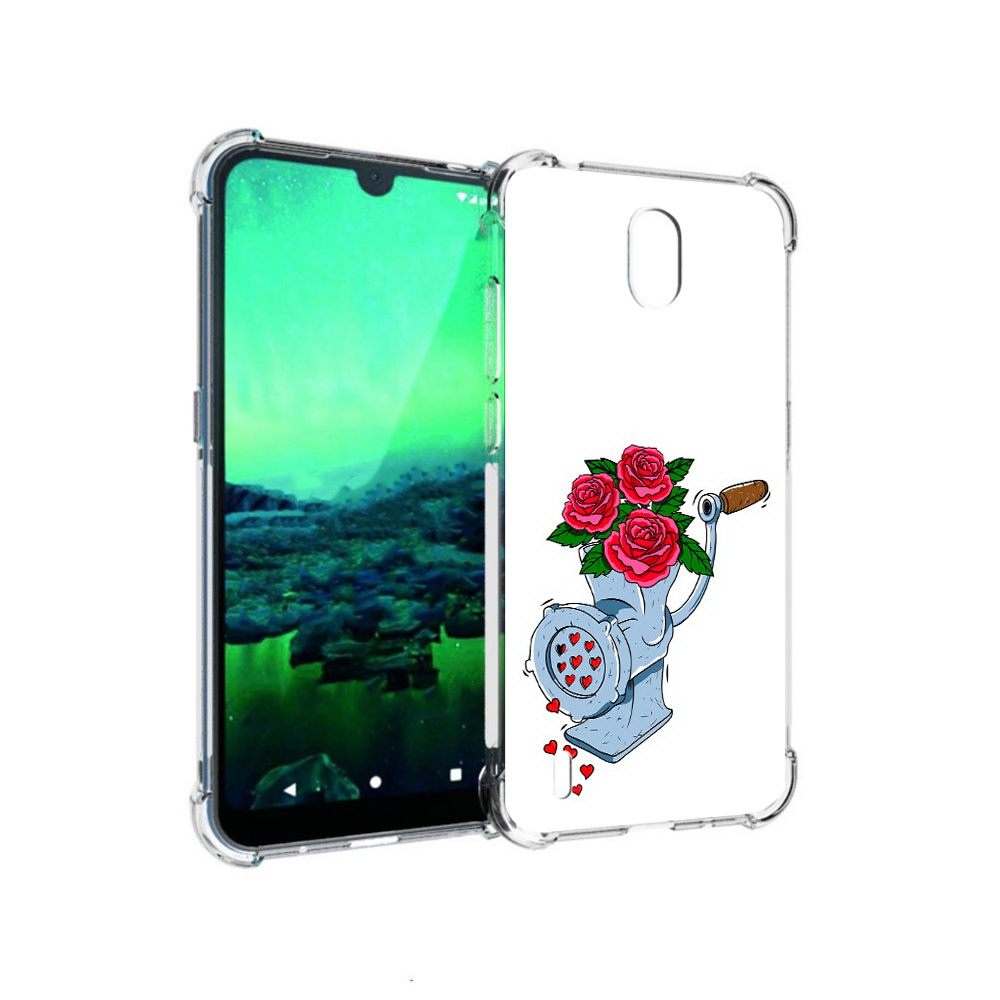 

Чехол MyPads Tocco для Nokia 1.3 Цветочные сердца (PT227048.104.199), Прозрачный, Tocco