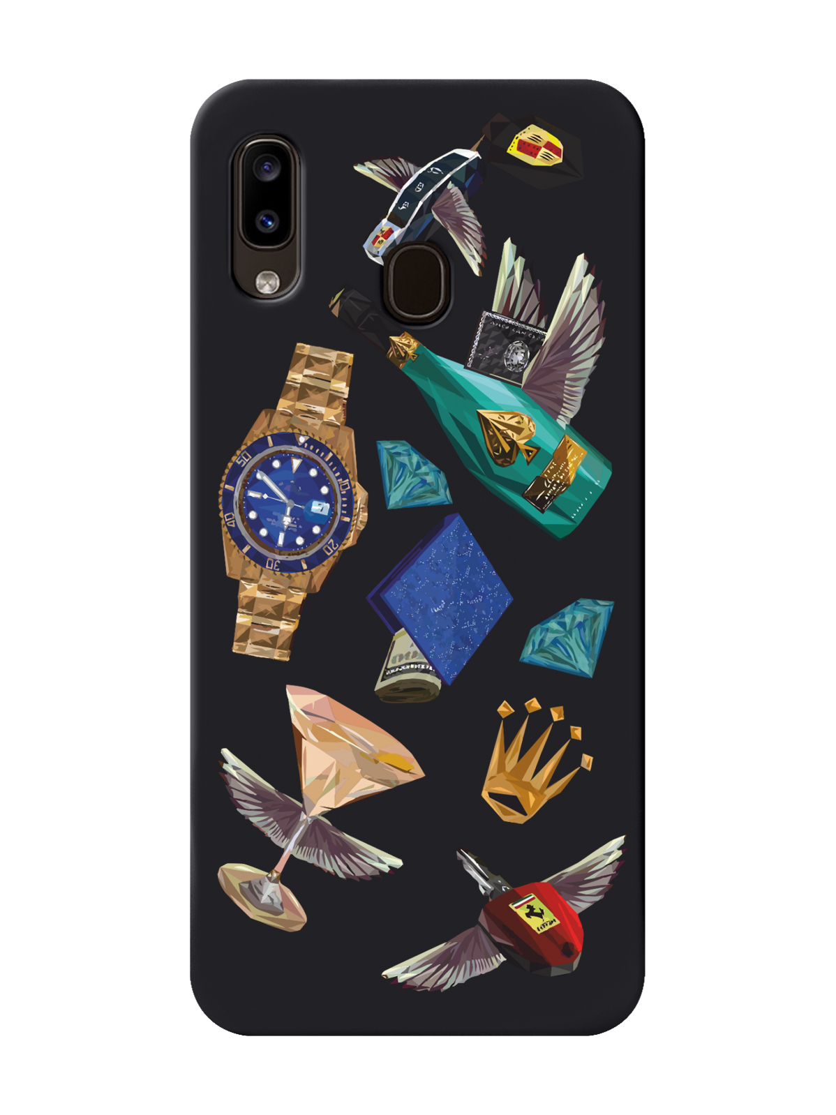 

Чехол MustHaveCase для Samsung Galaxy A30 Luxury lifestyle черный, Разноцветный