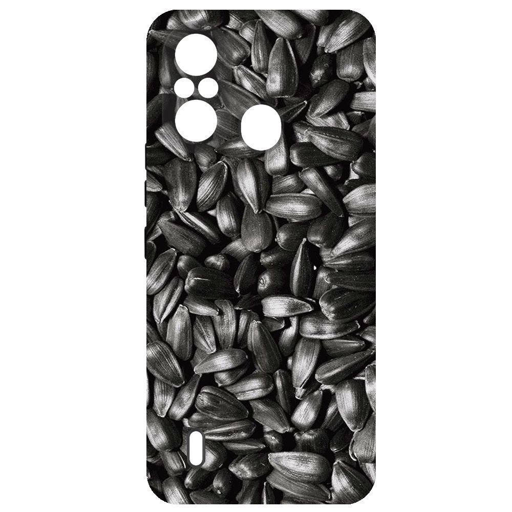 

Чехол-накладка Krutoff Soft Case Семечки для Itel A58, Черный