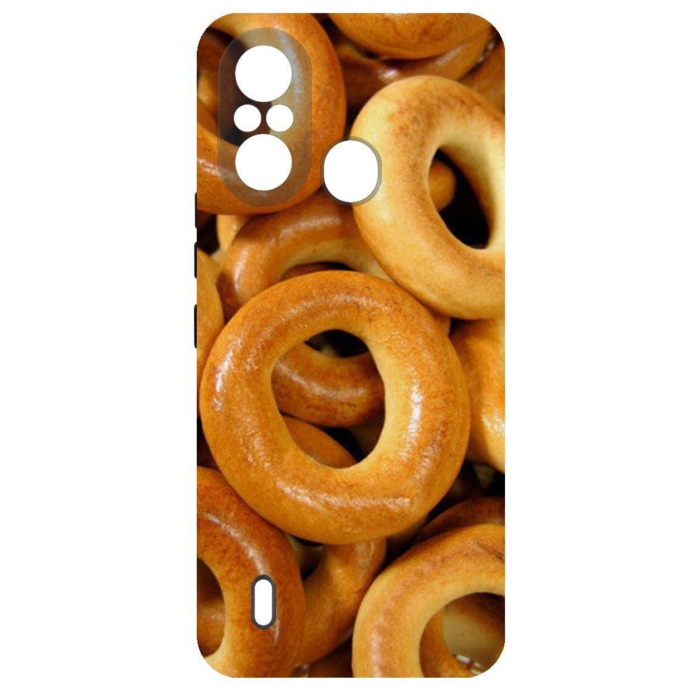 

Чехол-накладка Krutoff Soft Case Сушки для Itel A58, Черный