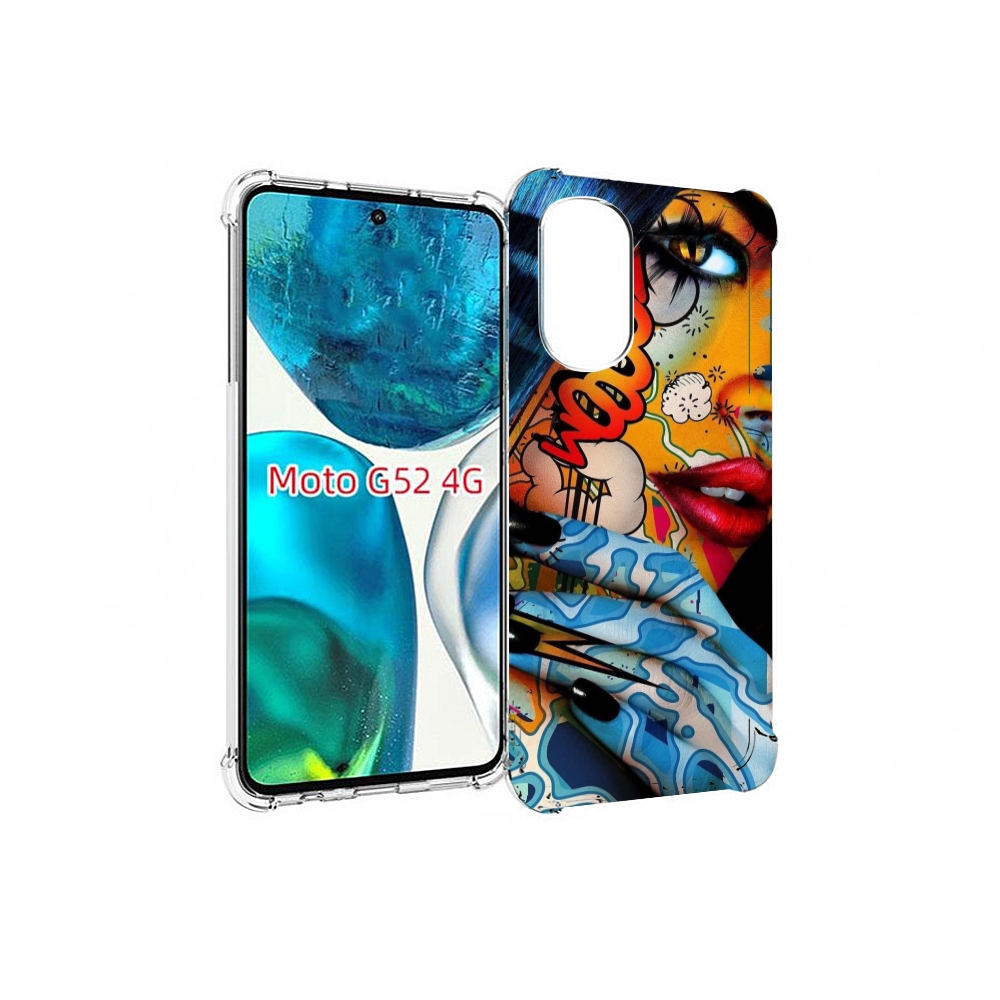 

Чехол MyPads девушка разрисованная краскам иженский для Motorola Moto G82 / Moto G52, Прозрачный, Tocco