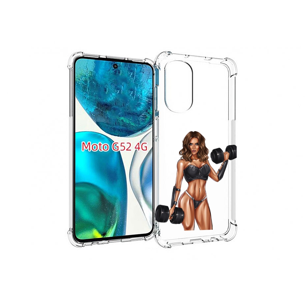 

Чехол MyPads девушка с гантелями спорт женский для Motorola Moto G82 / Moto G52, Прозрачный, Tocco