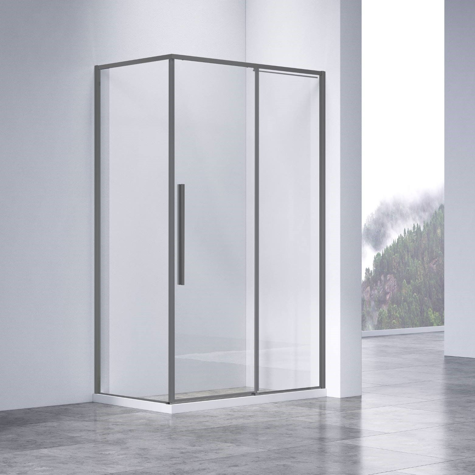 

Душевой уголок Vincea Slim-N VSR-4SN8011CLGM, 1100*800, вороненая сталь, стекло прозрачное, Slim-N VSR-4SN8011CLGM