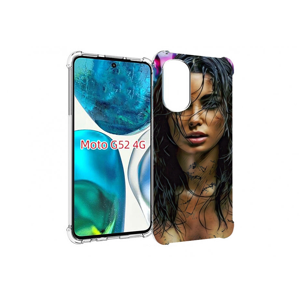 

Чехол MyPads девушка с мокрыми волосами женский для Motorola Moto G82 / Moto G52, Прозрачный, Tocco