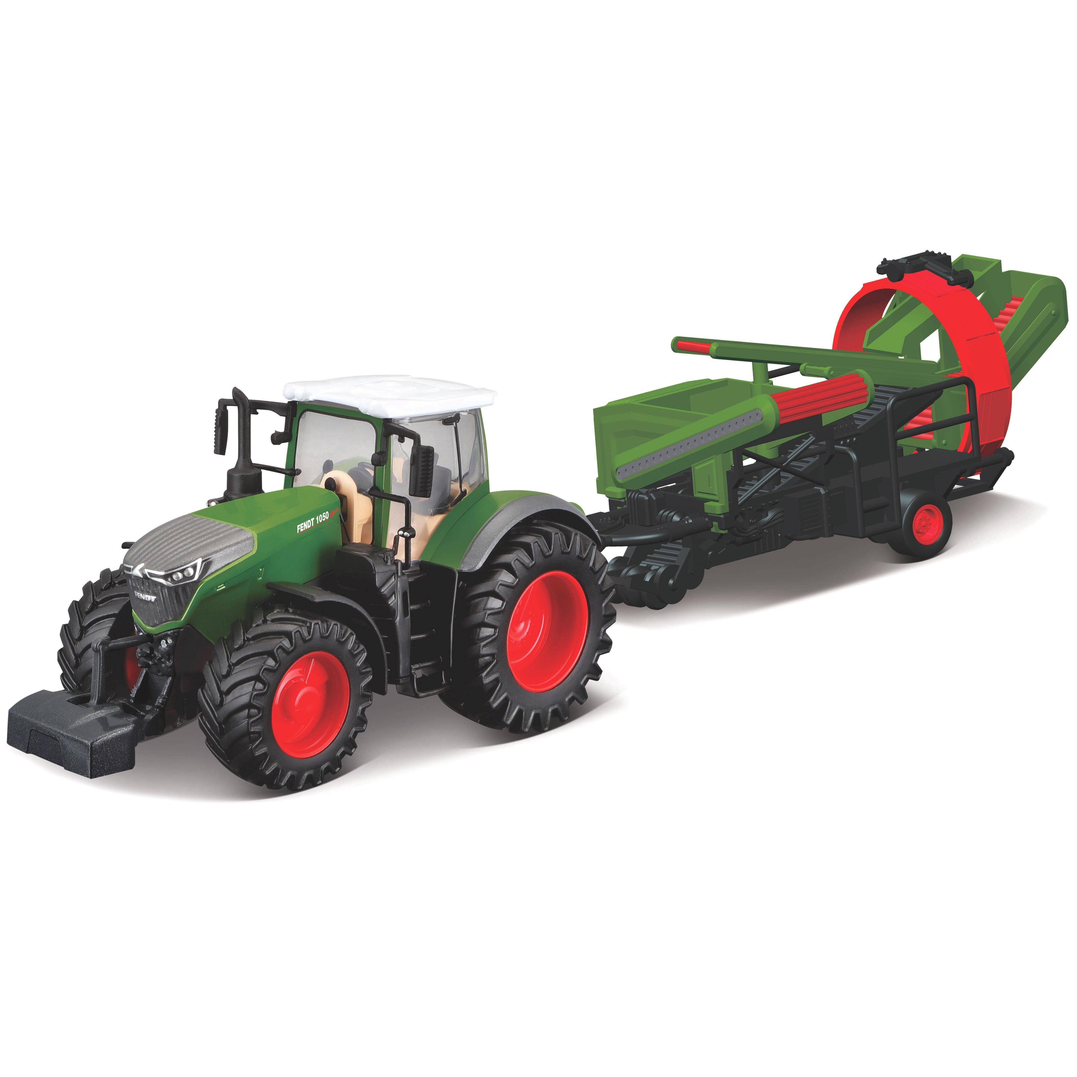 фото Bburago модель трактора fendt 1050 vario with cultivator 18-31666