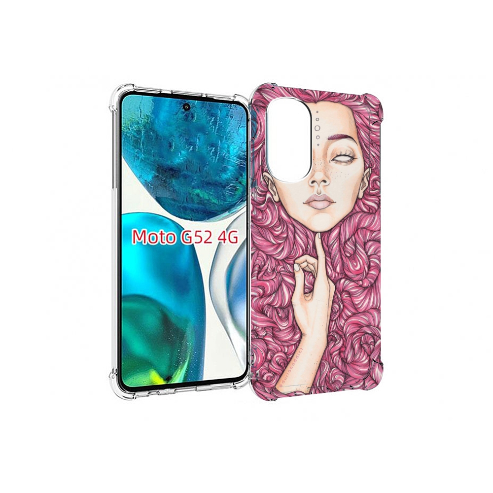 

Чехол MyPads девушка утонула в волосах женский для Motorola Moto G82 / Moto G52, Прозрачный, Tocco