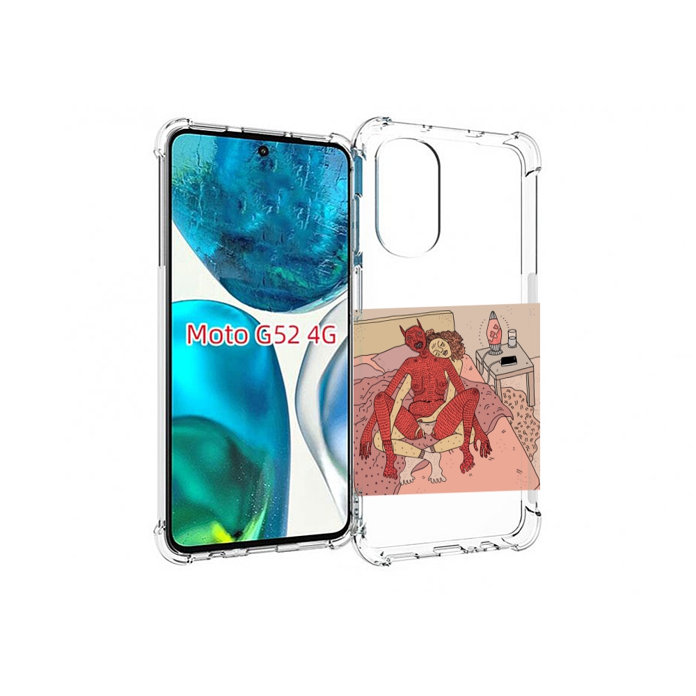 

Чехол MyPads девушка-без-кожи для Motorola Moto G82 / Moto G52, Прозрачный, Tocco