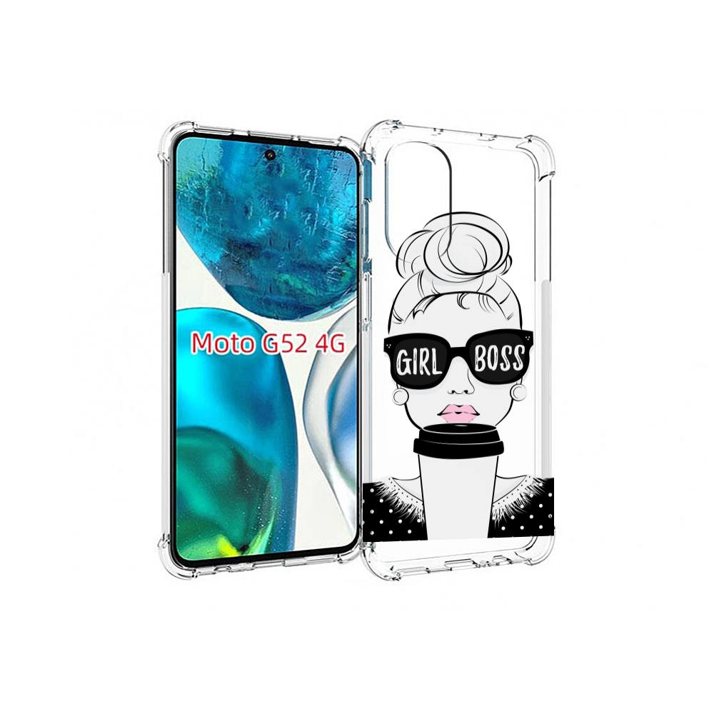

Чехол MyPads девушка-босс женский для Motorola Moto G82 / Moto G52, Прозрачный, Tocco