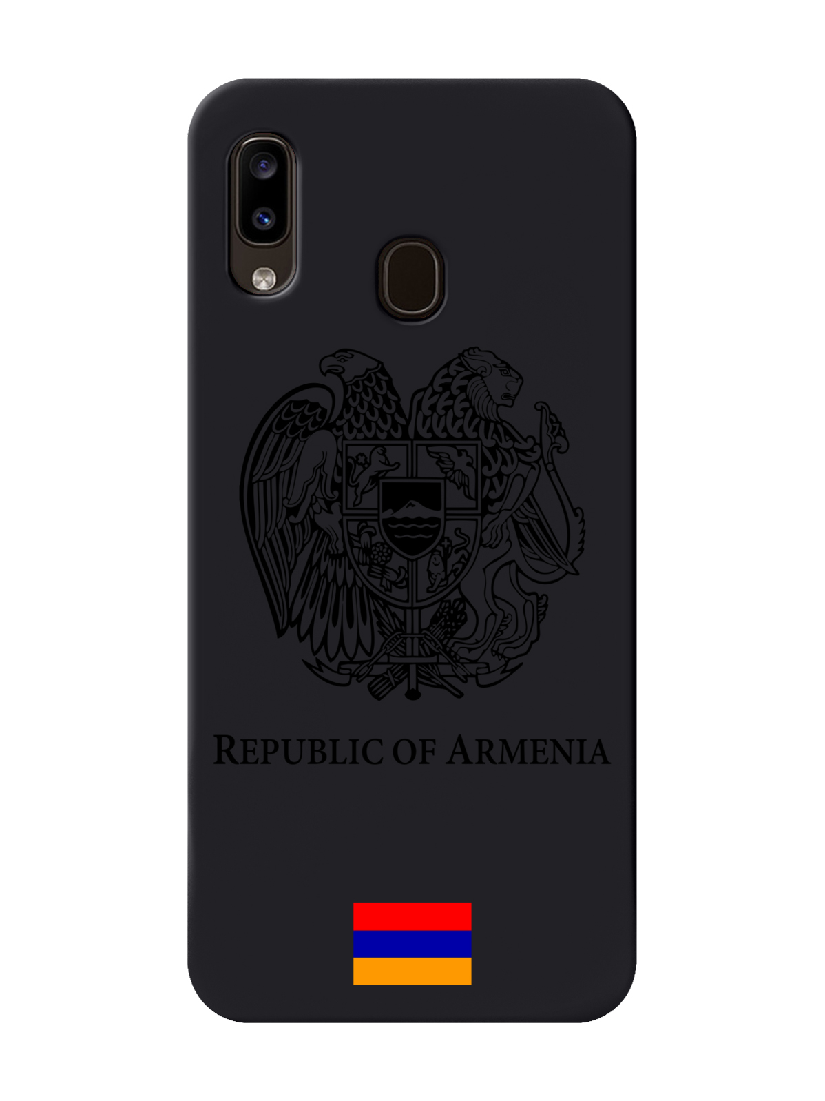

Чехол SignumCase для Samsung Galaxy A30 Черный лаковый Герб Армении черный