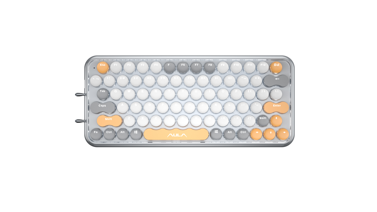 Проводная/беспроводная игровая клавиатура Aula AULA F3680 gray+white серый (80002902)