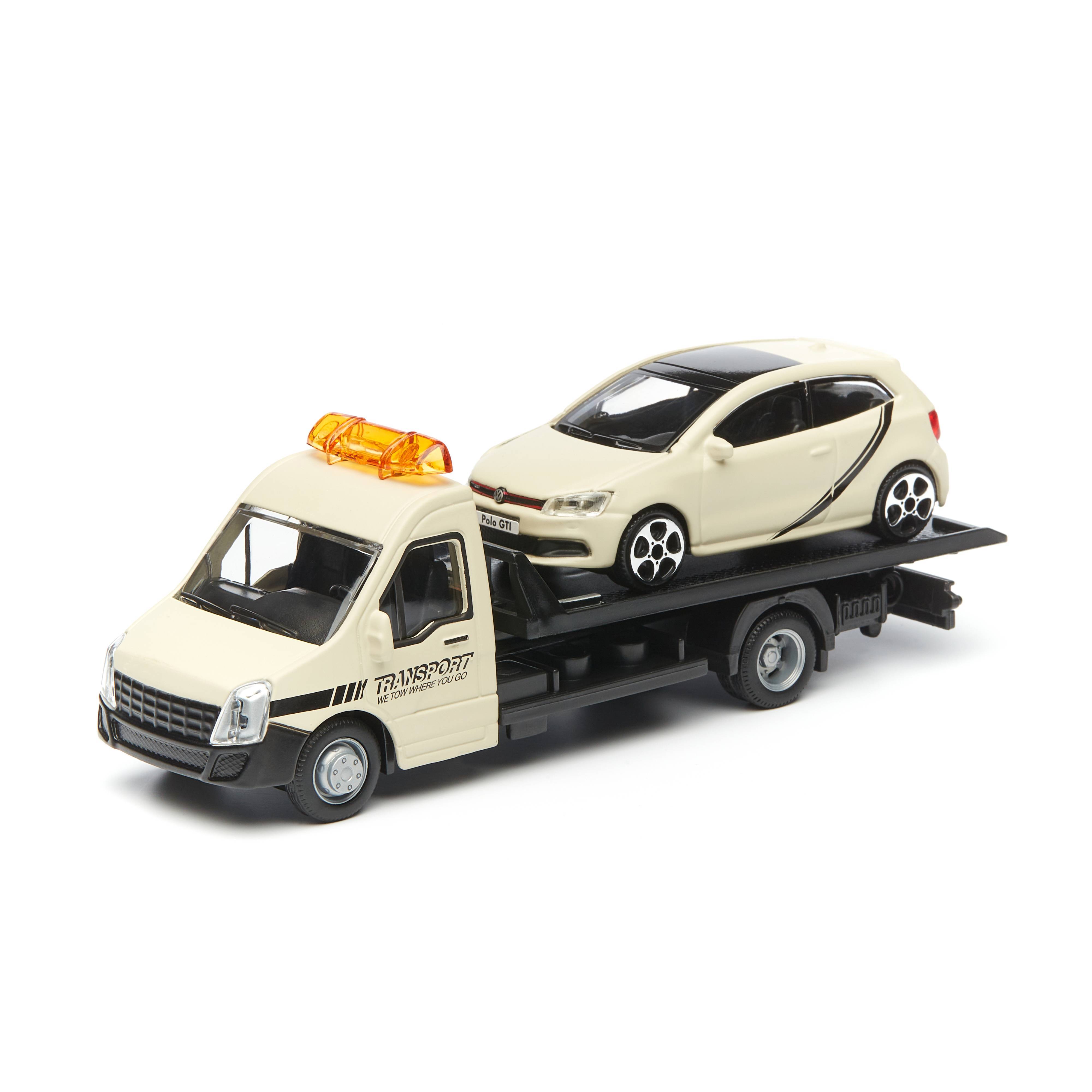 

Bburago машинка-эвакуатор 18-31400/4 1:43 Street Fire Flatbed Transport, бежевый, 18-31400/4