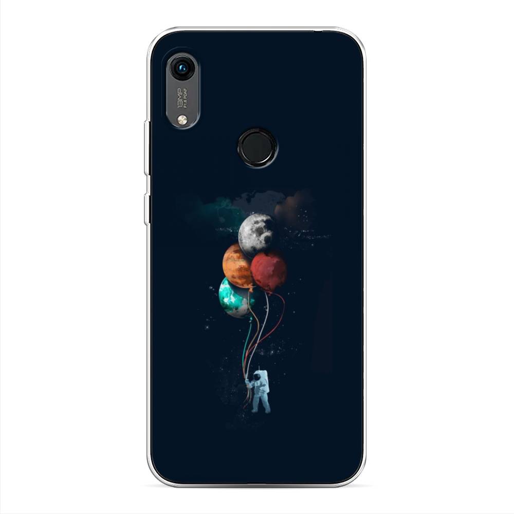 

Чехол на Huawei Y6 2019 "Космонавт с шариками", Разноцветный, 611550-4