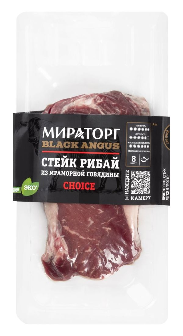 Стейк из говядины Мираторг Рибай Choice замороженный +-1,1 кг