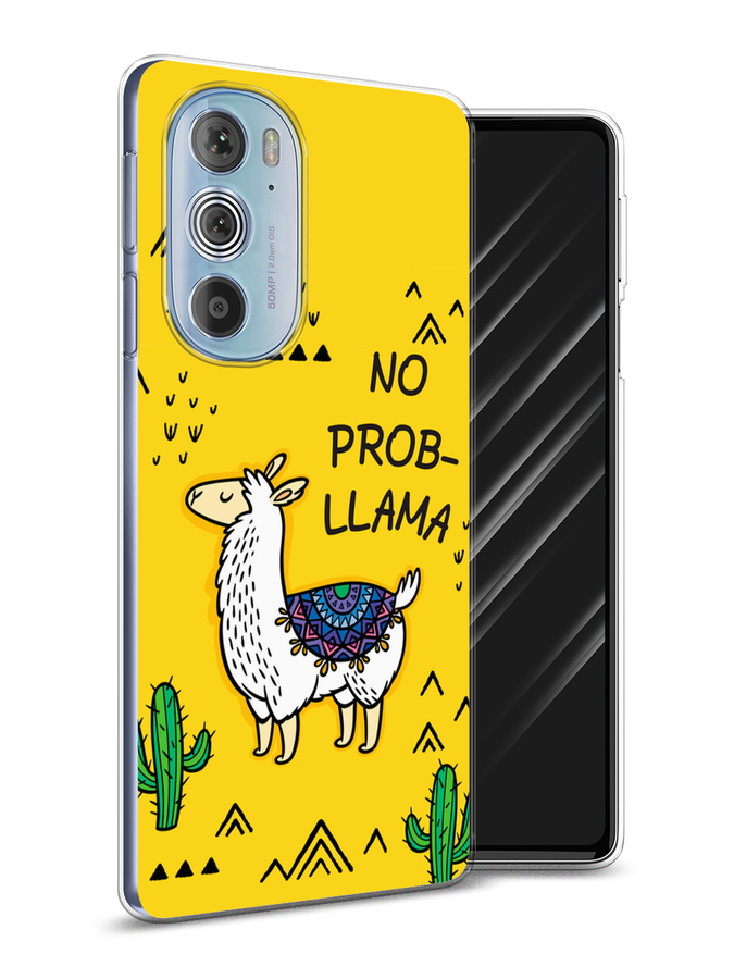 

Чехол Awog на Motorola Edge 30 Pro "No probLLama", Разноцветный, 243350-2