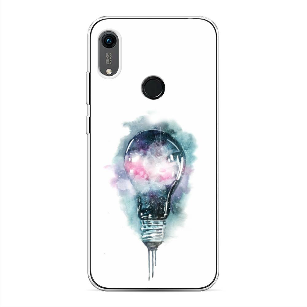 

Чехол на Huawei Y6 2019 "Волшебная лампа", Белый;серый, 611550-4