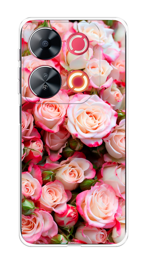 

Чехол на Itel P65 "Много роз", Розовый, 3202350-1