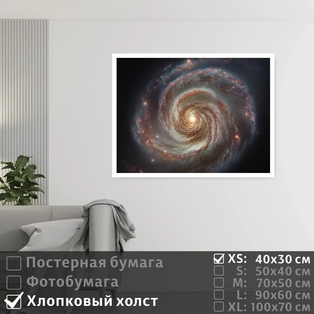 

Постер на холсте ПолиЦентр Млечный путь в галактике 40х30 см, МлечныйПутьВГалактике