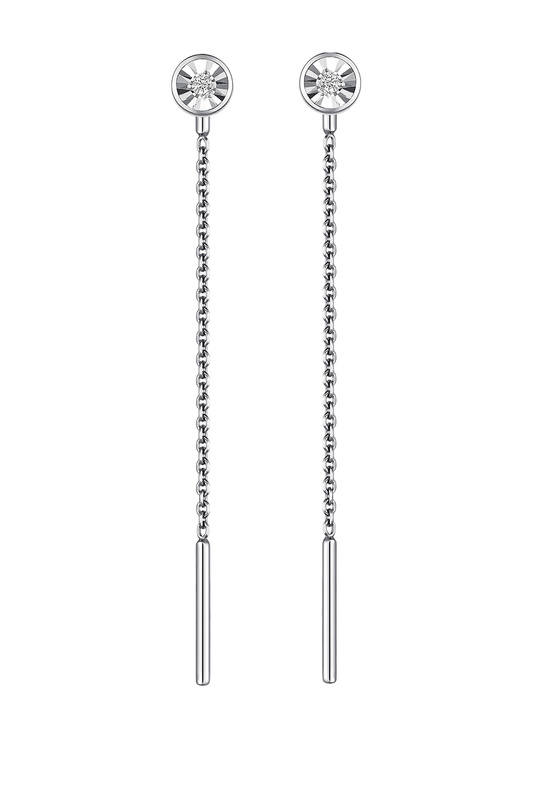 

Серьги женские из серебра АЛЬКОР 02-1868, бриллиант, 02-1868
