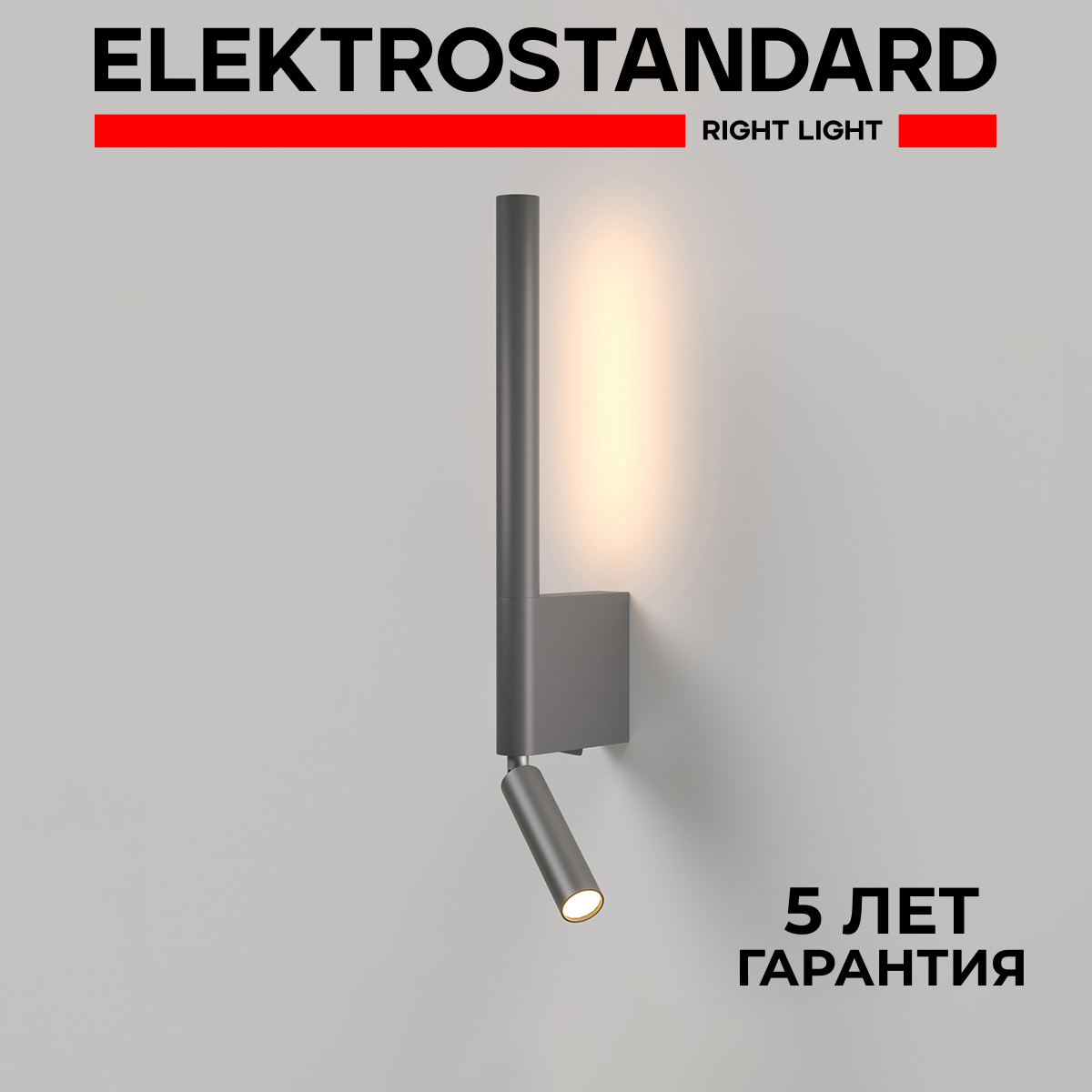 

Настенный LED светильник спот с выключателем Elektrostandard Sarca 40111/LED 3000К графит, Sarca