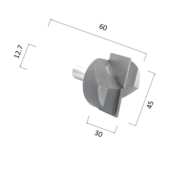 Фреза фасонная прямая для выравнивания поверхности DJTOL NQD1245 для станка ЧПУ