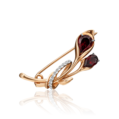 

Брошь из золота с топазом/гранатом PLATINA jewelry 04-0239-00-264-1110-57_0, 04-0239-00-264-1110-57_0