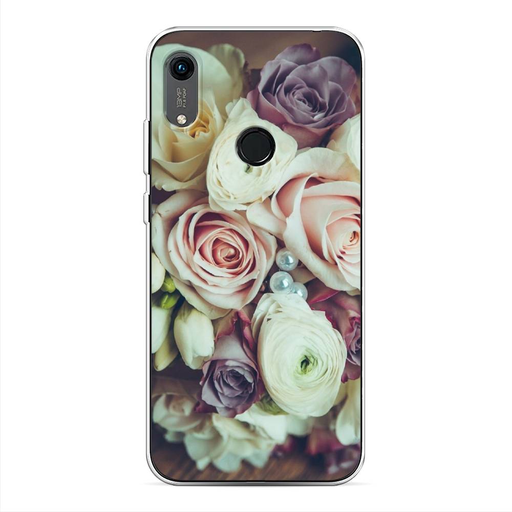 

Чехол на Huawei Y6 2019 "Свадебный букет", Белый;фиолетовый, 611550-2