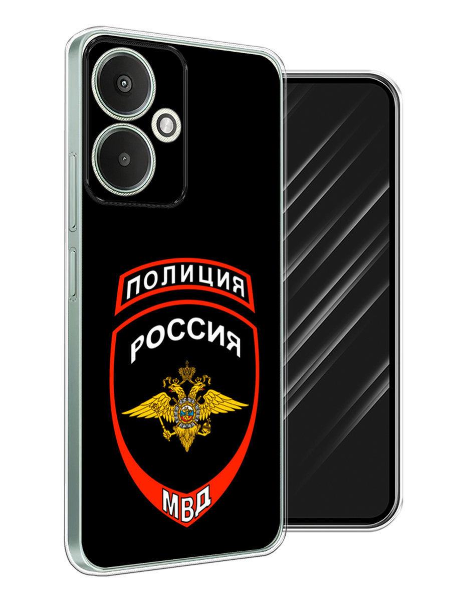 

Чехол Awog на Xiaomi Redmi 13C 5G/Redmi 13R 5G, Poco M6 5G "Полиция шеврон", Черный;красный;белый, 321450-1