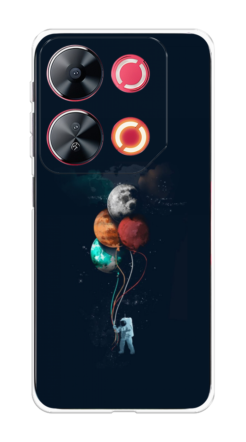 

Чехол на Itel P65 "Космонавт с шариками", Разноцветный, 3202350-1