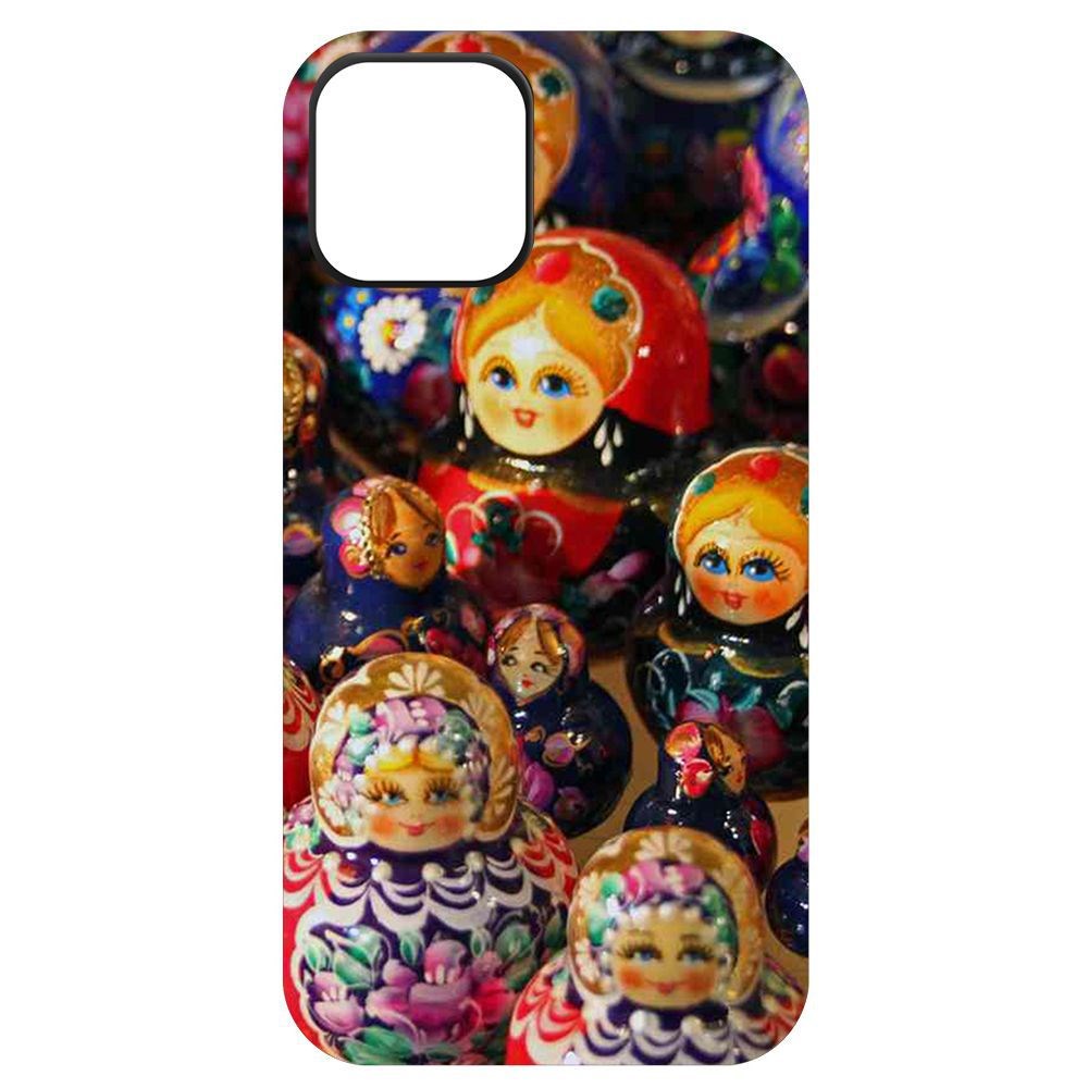 

Чехол-накладка Krutoff Soft Case Матрешка для iPhone 12 mini, Черный