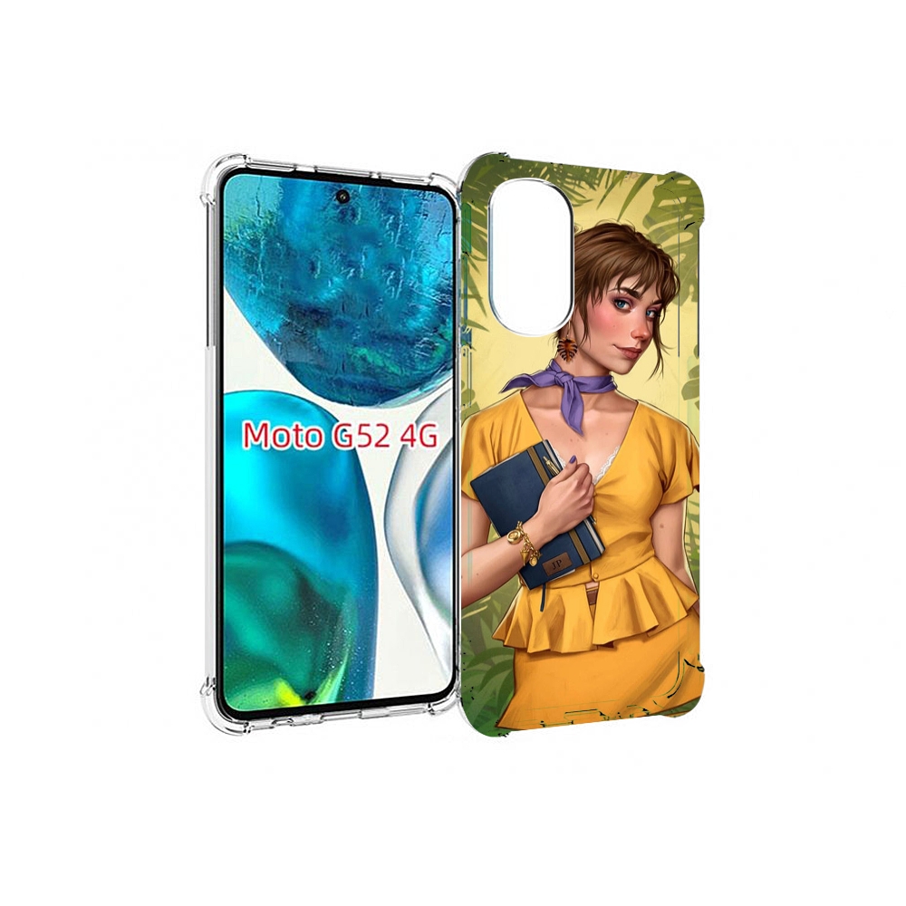 

Чехол MyPads девушка-в-зелени женский для Motorola Moto G82 / Moto G52, Прозрачный, Tocco