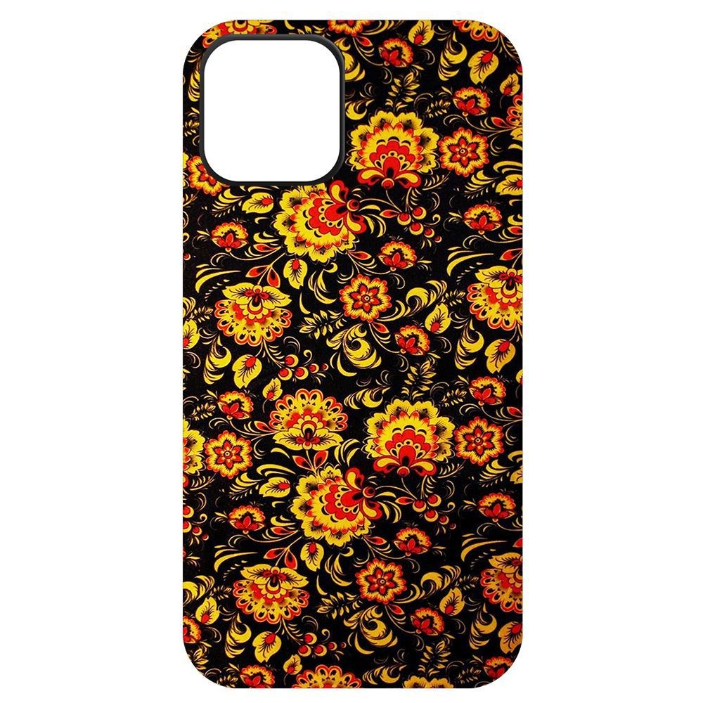 

Чехол-накладка Krutoff Soft Case Хохлома для iPhone 12 mini, Черный