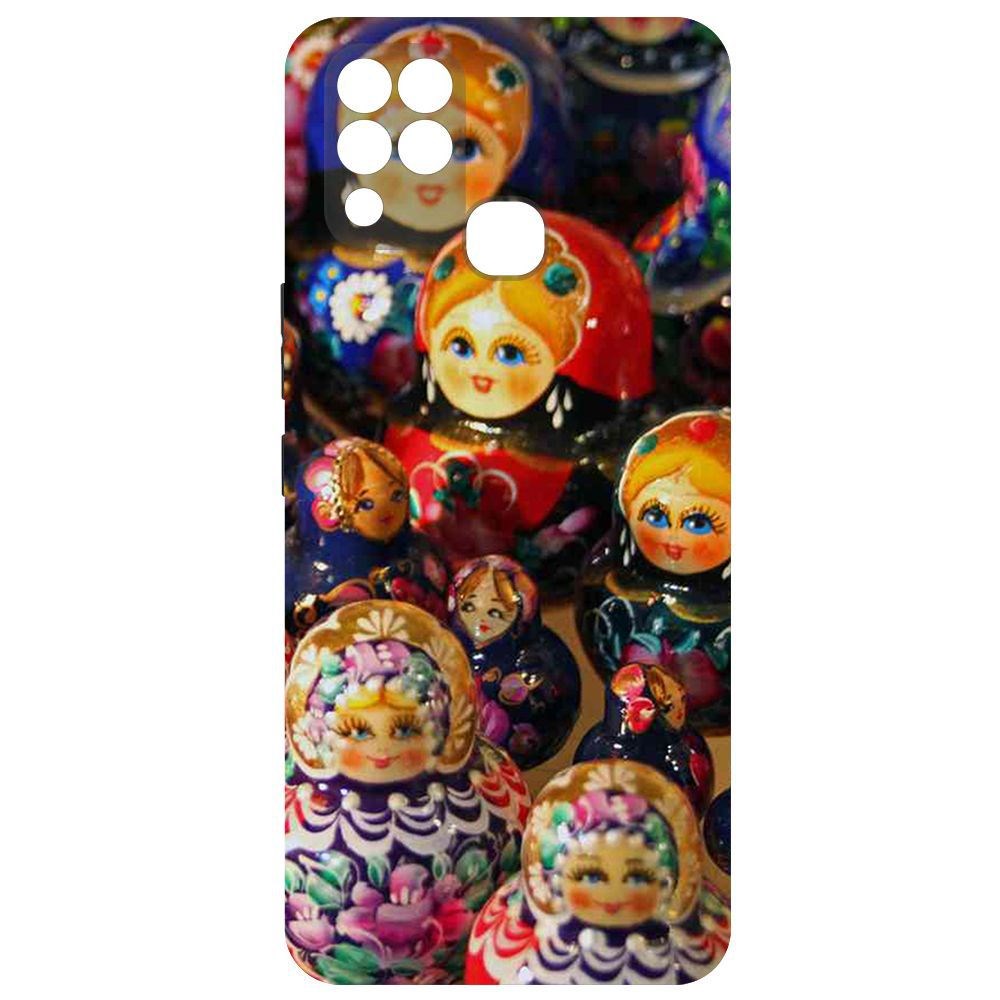 

Чехол-накладка Krutoff Soft Case Матрешка для Infinix Hot 11, Черный
