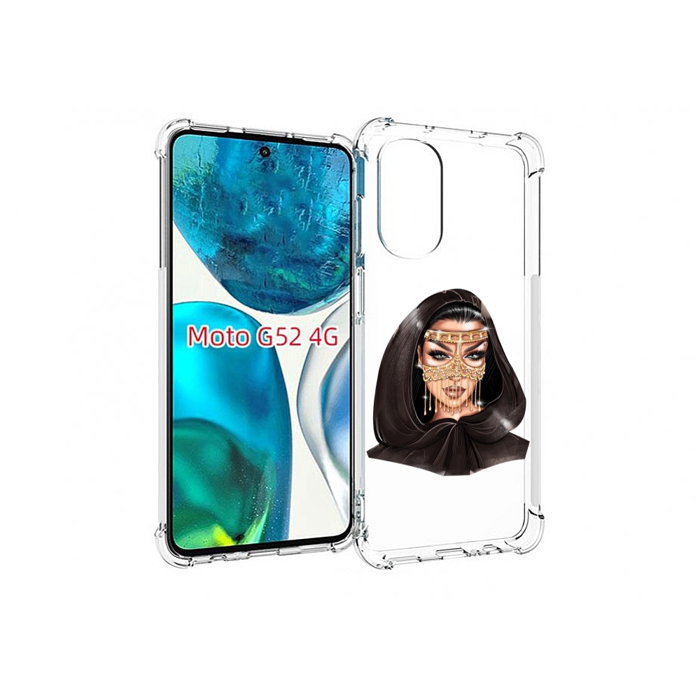 

Чехол MyPads девушка-в-золотой-маске для Motorola Moto G82 / Moto G52, Прозрачный, Tocco