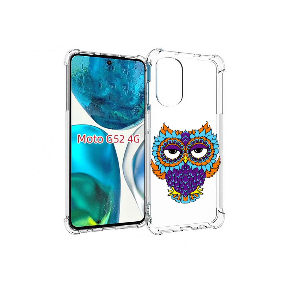 

Чехол MyPads Цветная сова для Motorola Moto G82 / Moto G52, Прозрачный, Tocco