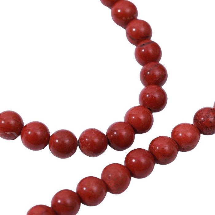 

Бусины на нити шар №6 "Яшма красная" 37 см (+/-57 бусин), Коллекция "Яшма"