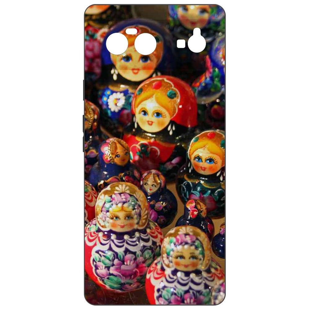 

Чехол-накладка Krutoff Soft Case Матрешка для Google Pixel 6, Черный