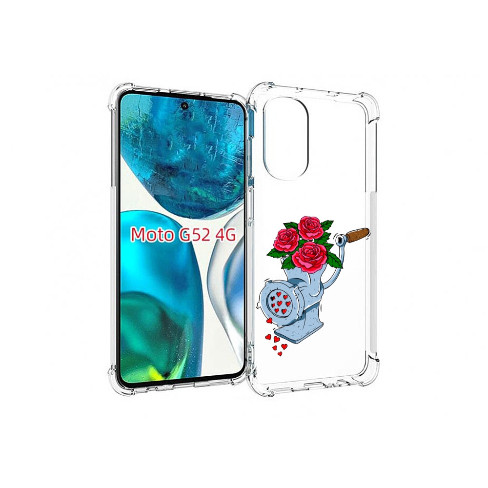 

Чехол MyPads Цветочные сердца для Motorola Moto G82 / Moto G52, Прозрачный, Tocco