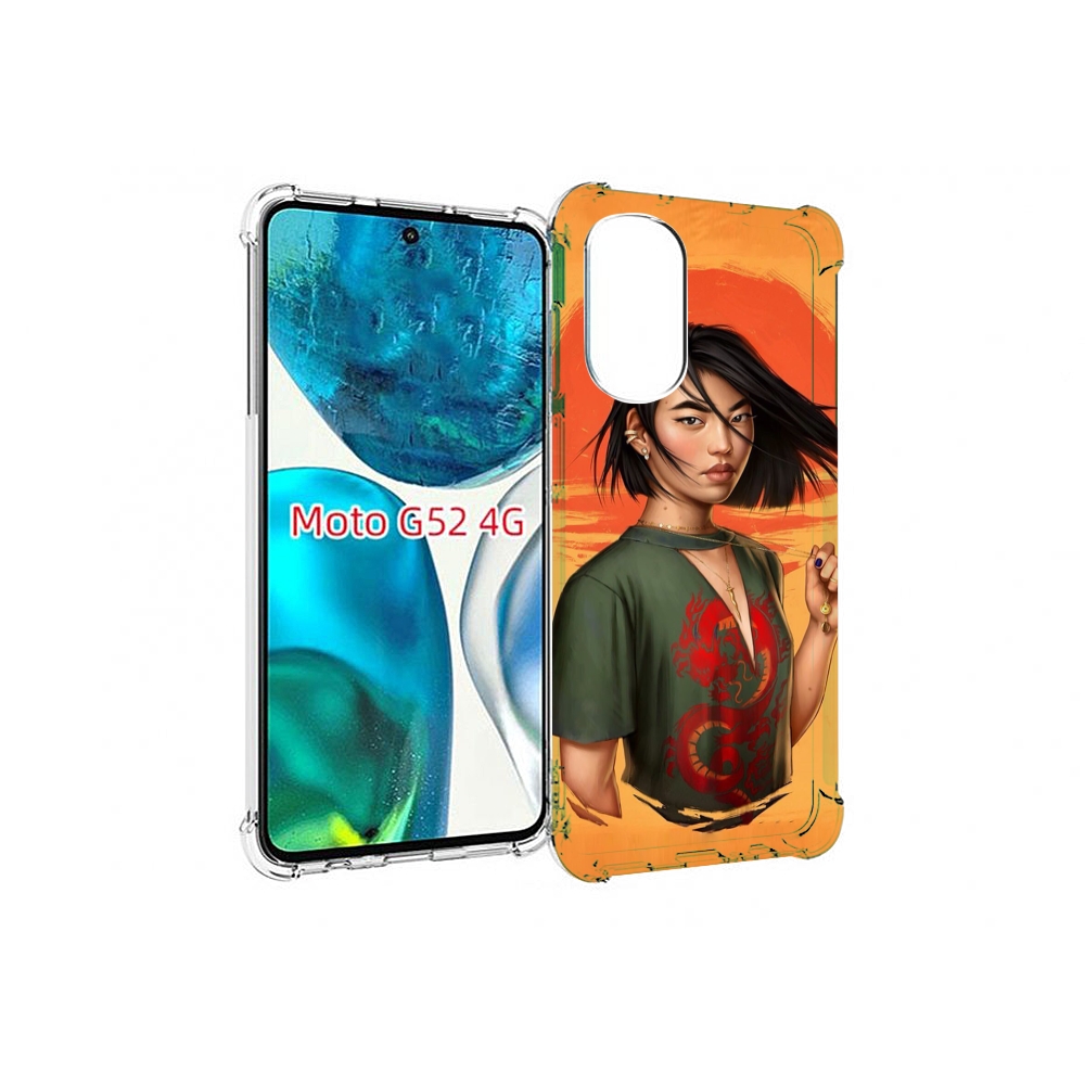 

Чехол MyPads девушка-в-оранжевом-фоне женский для Motorola Moto G82 / Moto G52, Прозрачный, Tocco