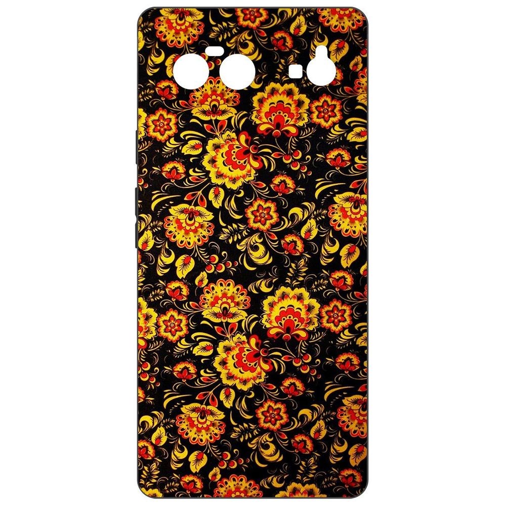 

Чехол-накладка Krutoff Soft Case Хохлома для Google Pixel 6, Черный