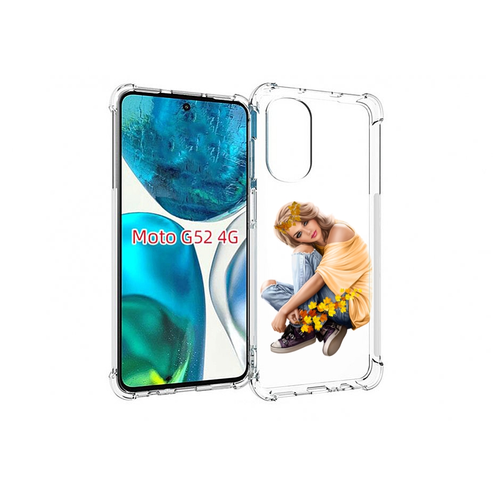

Чехол MyPads девушка-в-цветочками женский для Motorola Moto G82 / Moto G52, Прозрачный, Tocco