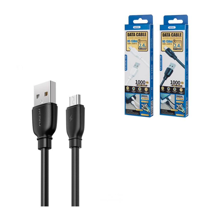

Дата-кабель USB универсальный MicroUSB Remax RC-138m (черный)