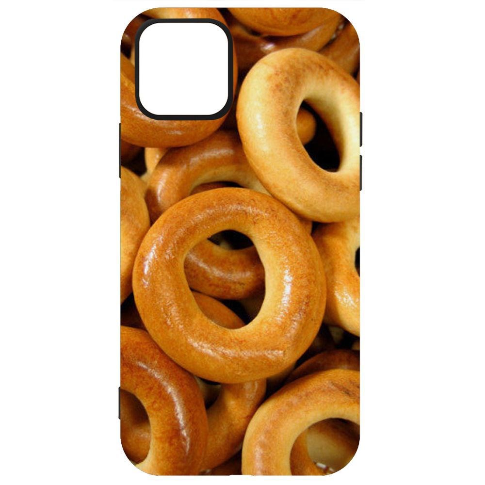 

Чехол-накладка Krutoff Soft Case Сушки для iPhone 12 Pro Max, Черный