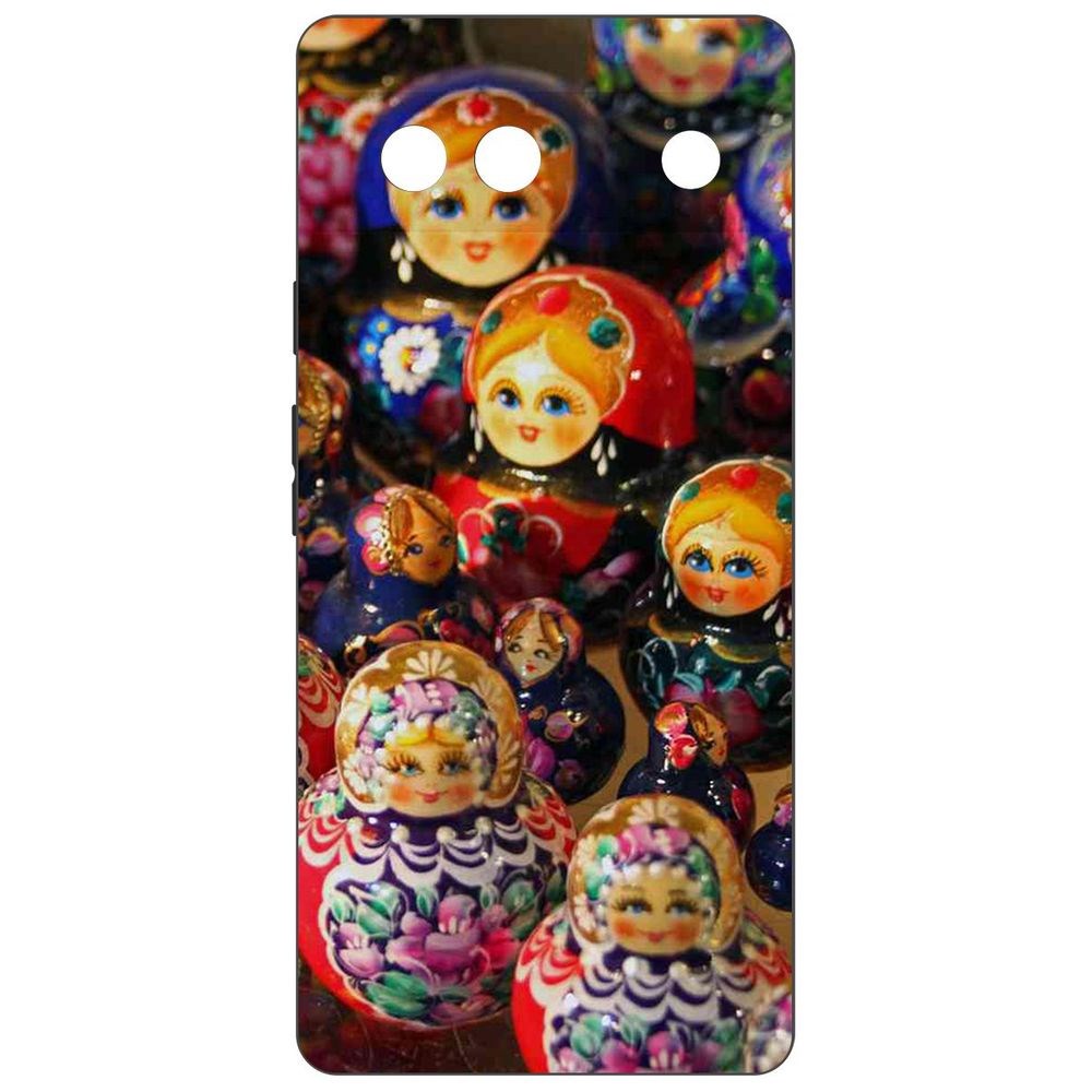 

Чехол-накладка Krutoff Soft Case Матрешка для Google Pixel 6A, Черный
