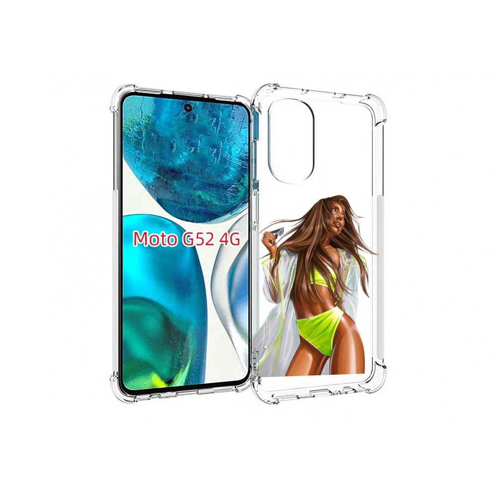 

Чехол MyPads девушка-модель-мулатка для Motorola Moto G82 / Moto G52, Прозрачный, Tocco