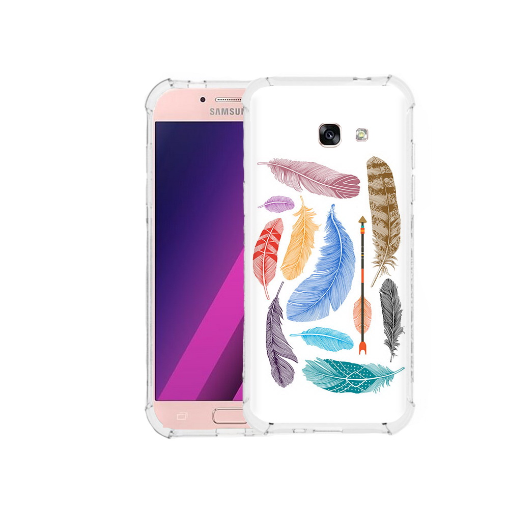 

Чехол MyPads Tocco для Samsung Galaxy A5 разноцветные перья (PT51293.578.572), Прозрачный, Tocco