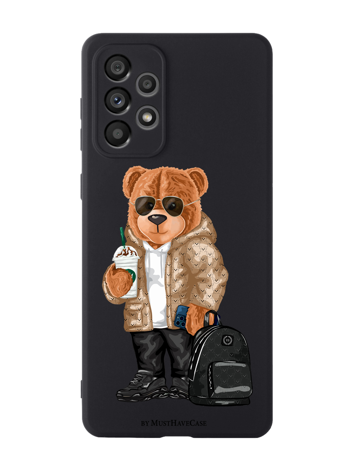 

Чехол MustHaveCase для Samsung Galaxy A73 Tony Style в очках черный, Коричневый;черный;белый